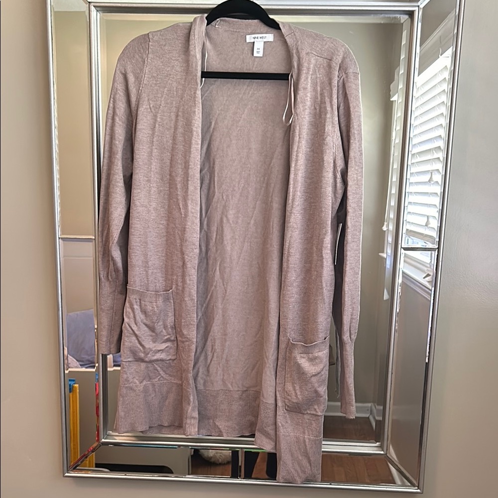 Nine West Women's Beige Cardigan Sweater